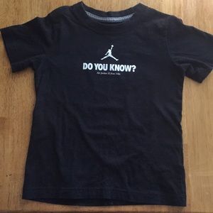 Boys Jordan tee shirt. Size 7 but fits like a 5-6
